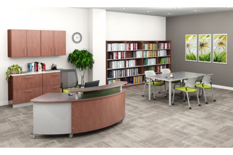 Rover Circulation Desks by Russwood